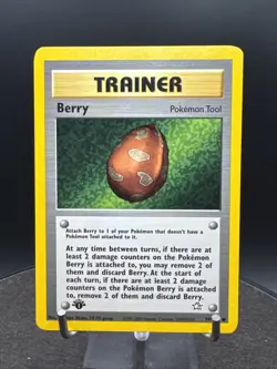 Pokemon WOTC 1st Edition Neo Genesis Berry Trainer 99/111 Non-Holo Common - Image 3