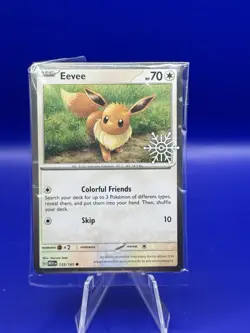 EEVEE 133/165 Pokemon Holiday Calendar 2025 Festive Stamp Promo Card SEALED - Image 1
