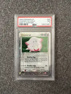 Pokemon Chansey EX 96 2003 Ruby and Sapphire PSA 7 **NEAR Mint** - Image 1