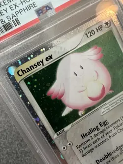 Pokemon Chansey EX 96 2003 Ruby and Sapphire PSA 7 **NEAR Mint** - Image 2