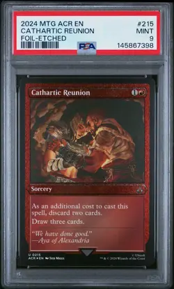 2024 MTG ASSASSIN'S CREED FOIL-ETCHED #215 CATHARTIC REUNION PSA 9 - Image 1