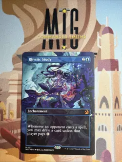 Rhystic Study 🔥 Borderless Anime NonFOIL 🔥 MTG NM Enchanted Tales (0071) - Image 1