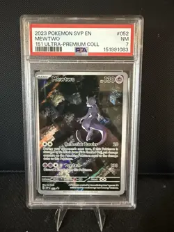 2023 Pokemon PSA 7 Mewtwo #52 Black Star Promo Scarlet & Violet 151 UPC Promo - Image 1