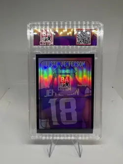 Justin Jefferson Inspired Custom Art Card Slab - Fan Made “Downtown” Minnesota - Image 2