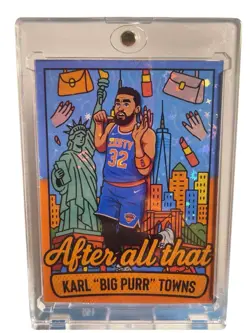 KARL ANTHONY TOWNS Inspired Custom Art Card! Fan Made "Zesty" Style New York - Image 1