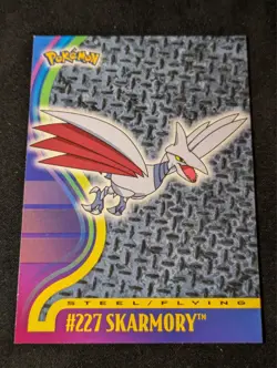 Pokemon Topps Johto Series 1 Skarmory #227- blue label, non-holo - Image 1