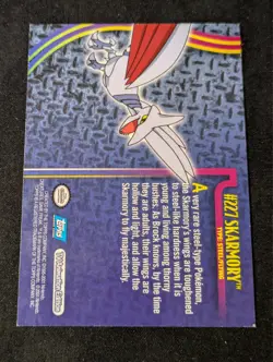Pokemon Topps Johto Series 1 Skarmory #227- blue label, non-holo - Image 2