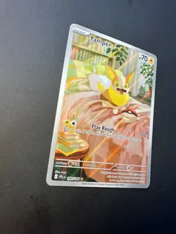 2025 Pokemon Phantasmal Flames Yamper 99 /94 full art Illustration rare holo 01 - Image 3