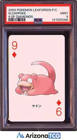 Pokemon 2004 Slowpoke 9 Of Diamonds LeafGreen Playing Card Japanese PSA 9 - Image 1