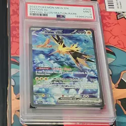 Pokemon Zapdos ex 202/165 Scarlet & Violet 151 Special Illustration Rare PSA 9 - Image 1