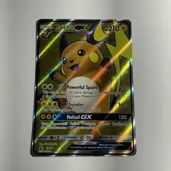 Raichu SM90 Sun and Moon Black Star Promo Pokemon Card Full Art - Image 1