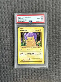 PSA 10 Pikachu 35/108 XY Evolutions 2016 GEM MINT Graded Pokemon Card - Image 1