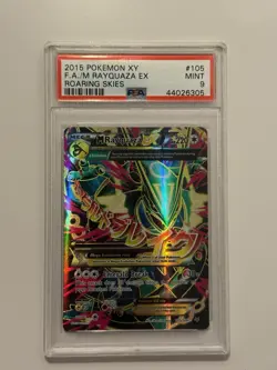 Pokemon 2015 XY Roaring Skies #105 Full Art Mega Rayquaza EX PSA 9 Mint - Image 1