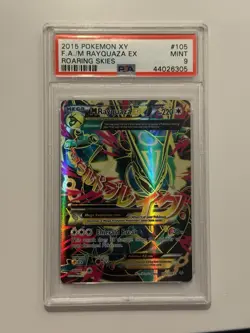 Pokemon 2015 XY Roaring Skies #105 Full Art Mega Rayquaza EX PSA 9 Mint - Image 2