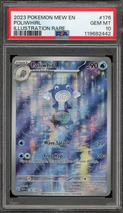 Pokemon Poliwhirl 151 MEW EN Illustration Rare #176 PSA 10 Gem Mint - Image 1