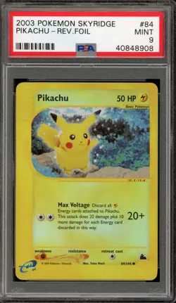 Pokemon Pikachu Skyridge Reverse Holo #84 PSA 9 Mint - Image 1