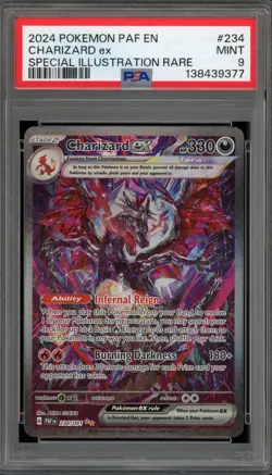 Pokemon Charizard ex Paldean Fates Special Illustration Rare #234 PSA 9 Mint - Image 1