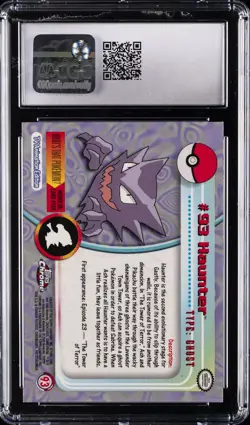 2000 POKEMON TOPPS CHROME SER 2 CHROME #93 HAUNTER CGC 10 GEM MINT - Image 2
