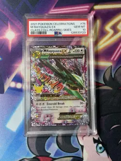 M Rayquaza EX 76/108 Celebrations 25th Anniversary Pokemon Roaring PSA 10 #76 - Image 1