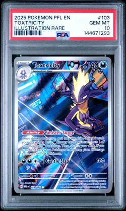 2025 POKEMON PFL EN-PHANTASMAL FLAMES ILLUSTRATION RARE #103 TOXTRICITY PSA 10 - Image 1