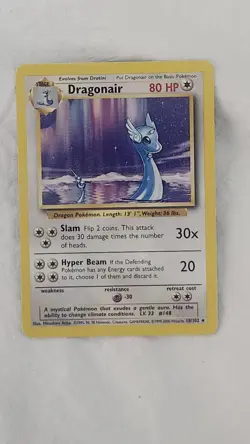 Pokemon 1999-2000 TCG Base Set. Dragonair non holo card. Stage 1. 80 HP. - Image 4