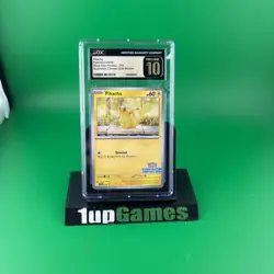 CGC Pristine 10 Pikachu Pokemon Card #214 Black Star Promo Illustration Contest - Image 1