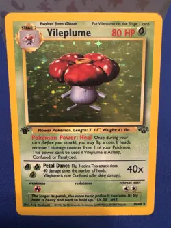 Pokemon Vileplume Holo Rare 15/64 Jungle 1st Edition 80 HP 1999 - Image 1