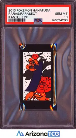 Pokemon 2013 Paras/Parasect Kanto-June Pokemon Hanafuda GEM MINT PSA 10 - Image 1