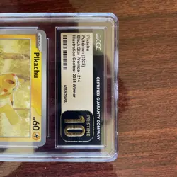 Pokemon TCG Pikachu Illustration Contest 2024 CGC Pristine 10 +bonus Surprise - Image 2