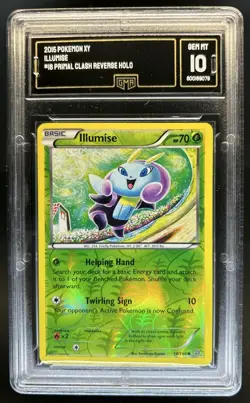 2015 Pokemon XY Primal Clash Illumise Reverse Holo #18/160 GMA 10 - Image 1