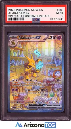 Pokemon 2023 Alakazam ex 201/165 Special Illustration Rare 151 PSA 9 - Image 1
