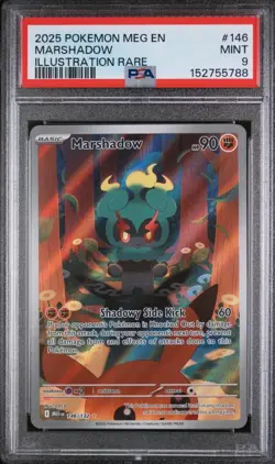 MARSHADOW 146/132 ILLUSTRATION RARE MEGA EVOLUTION POKEMON PSA 9 - Image 1
