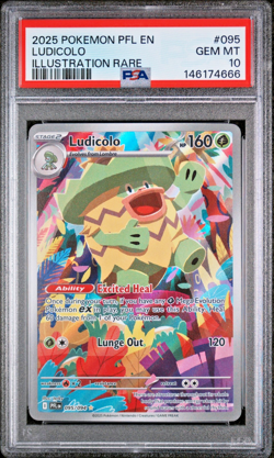 2025 Pokemon Phantasmal Flames Ludicolo Illustration Rare #95 - PSA 10 Gem Mint - Image 1
