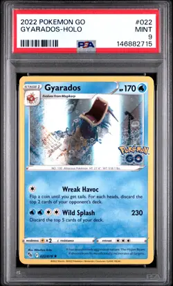 2022 POKEMON GO #022 GYARADOS-HOLO PSA 9 - Image 1