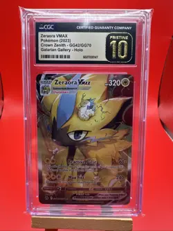 Pokemon Zeraora VMAX Crown Zenith Galarian Gallery Alt Art #GG42 CGC 10 Pristine - Image 1