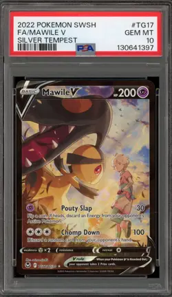 Pokemon Mawile V Silver Tempest Trainer Gallery Full Art #TG17 PSA 10 Gem Mint - Image 1