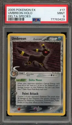 Pokemon Umbreon EX Delta Species Holo Rare #17 PSA 9 Mint - Image 1