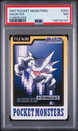 1997 POCKET MONSTERS CARDDASS #093 HAUNTER PSA 7 - Image 1