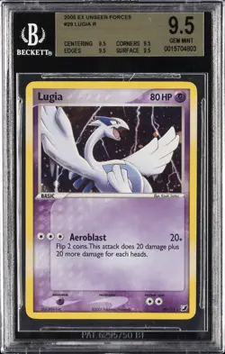 2005 POKEMON EX UNSEEN FORCES #29 LUGIA BGS 9.5 - Image 1
