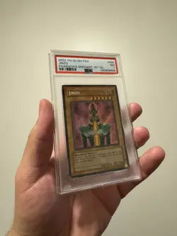 2002 Yu-Gi-Oh! Jinzo Pharaoh's Servant PSV 1st Edition Secret Rare PSA 7 - Image 3