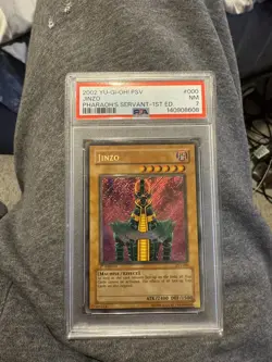 2002 Yu-Gi-Oh! Jinzo Pharaoh's Servant PSV 1st Edition Secret Rare PSA 7 - Image 4