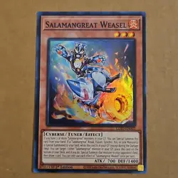 Yu-Gi-Oh! Salamangreat Weasel LD10-EN002 Super Rare 1st Edition NM TCG CCG Foil - Image 1