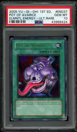 Pot Of Avarice EEN-EN037 Ultimate Rare 1st Edition Yugioh PSA 10 *424 - Image 1