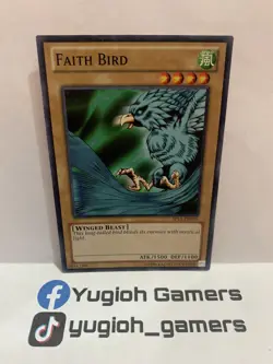 Yu-Gi-Oh Faith Bird SP13-EN039 Star Foil Light Played - Image 1