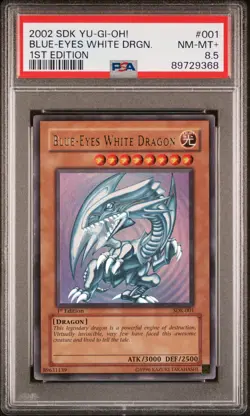 Blue Eyes White Dragon SDK-001 1st Edition Ultra Rare Yugioh PSA 8.5 *368 - Image 1