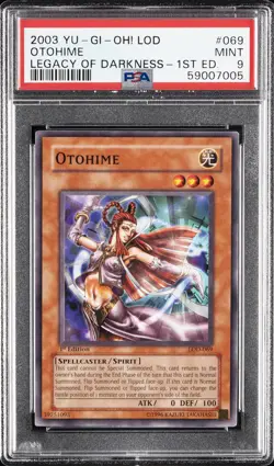 2003 YU-GI-OH! LOD-LEGACY OF DARKNESS 1ST EDITION #069 OTOHIME PSA 9 - Image 1
