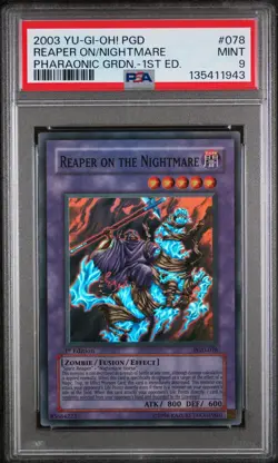 Reaper On The Nightmare PGD-078 1st Edition Super Rare Yugioh PSA 9 *943 - Image 1
