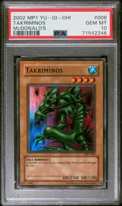 Takriminos MP1-006 Mcdonald's Super Rare Yugioh PSA 10 *246 - Image 1