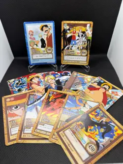 One Piece Carddass Hyper Battle Straw Hat Crew Lot 12 cards excellent condition - Image 1