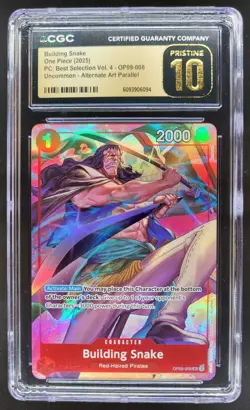 2025 ONE PIECE BUILDING SNAKE ALT ART OP09-008 CGC 10 PRISTINE A PT - Image 1